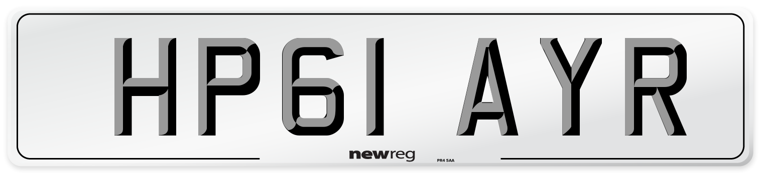 HP61 AYR Number Plate from New Reg